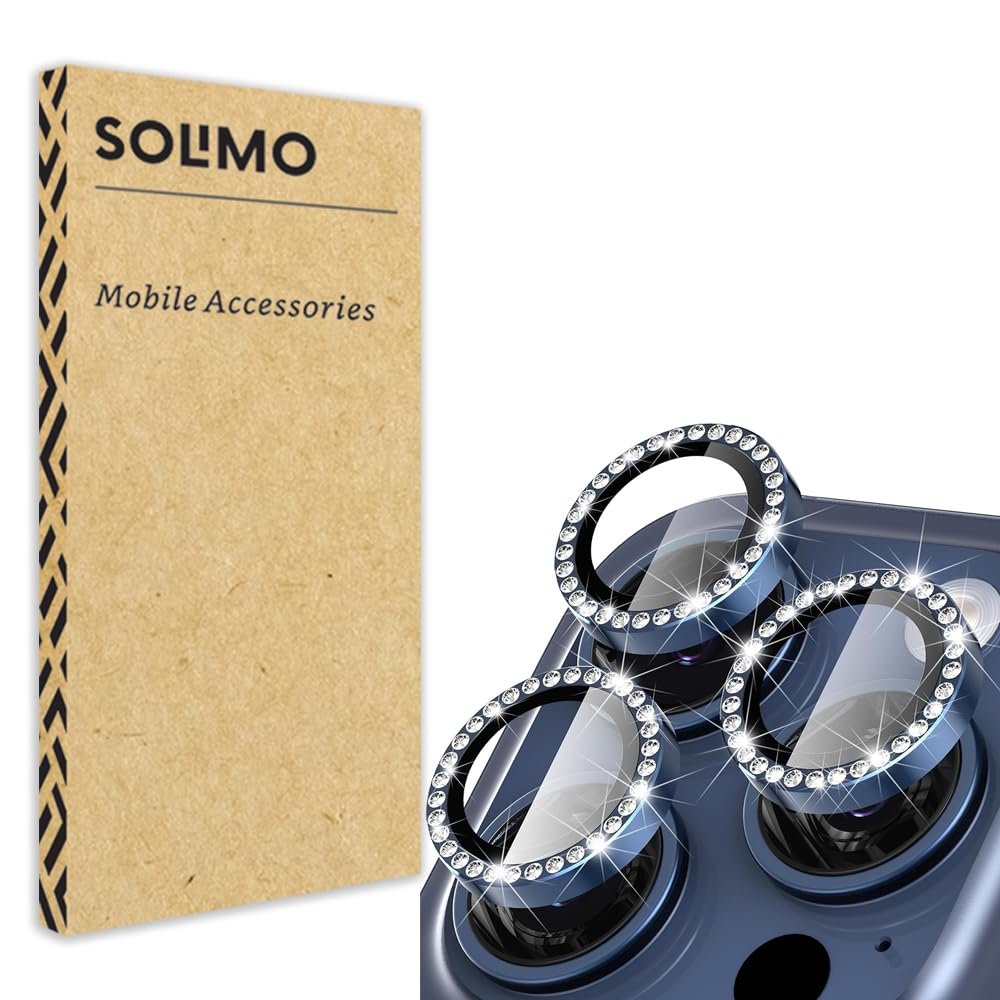 Amazon Brand – Solimo Camera Glass Lens Protector Ring For Apple iphone 15 Pro Case Friendly with Edge to Edge Coverage and Easy Installation, Pack of 1 (Blue Diamond) Amazon Brand – Solimo Camera Glass Lens Protector Ring For Apple iphone 15 Pro Case Friendly with Edge to Edge Coverage and Easy Installation, Pack of 1 (Blue Diamond)