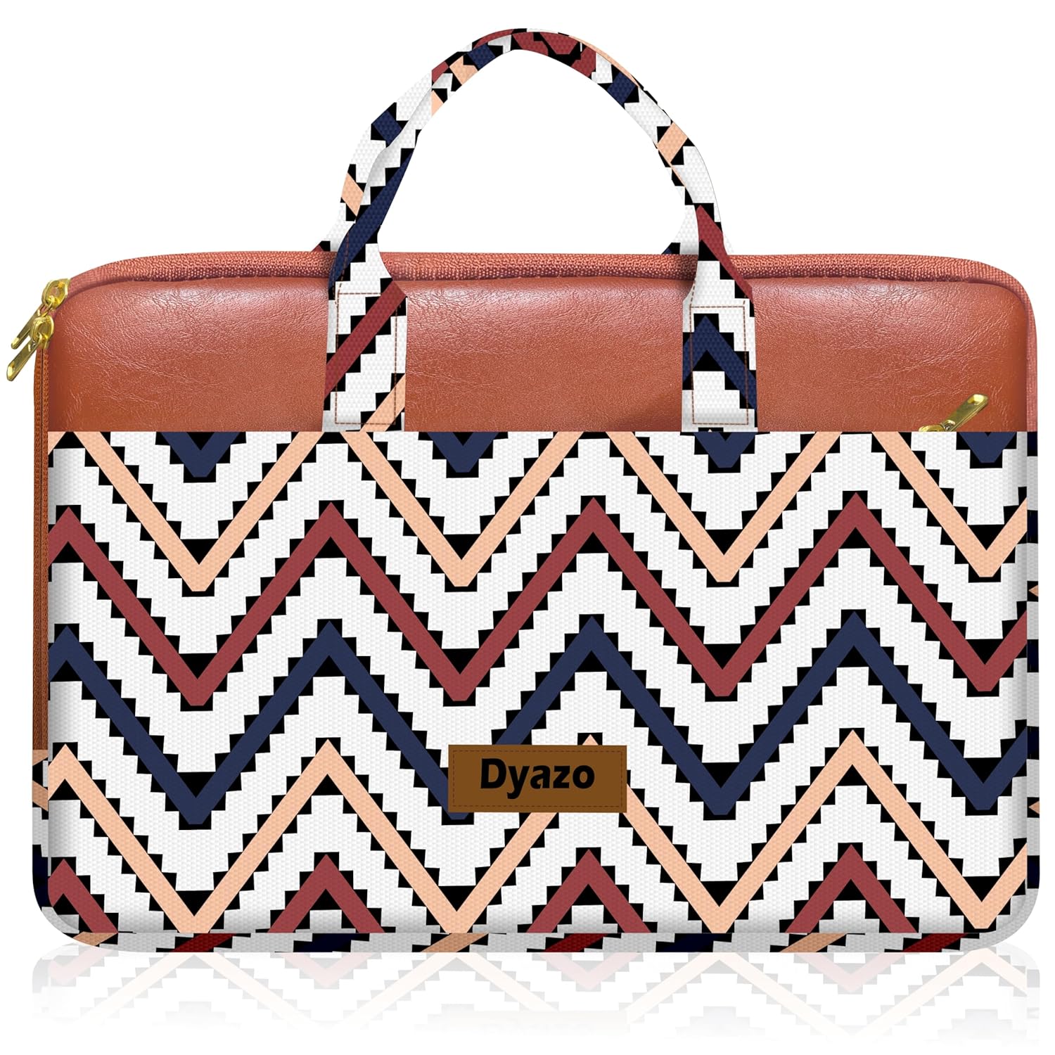 Dyazo Laptop Sleeve Bag 15 to 15.6 Inch for Woman | Jute & Vegan Leather Handcrafted Slim Case with Zipper | Stylish & Durable Office Laptop Bag for Work, College and Travel Dyazo Laptop Sleeve Bag 15 to 15.6 Inch for Woman | Jute & Vegan Leather Handcrafted Slim Case with Zipper | Stylish & Durable Office Laptop Bag for Work, College and Travel