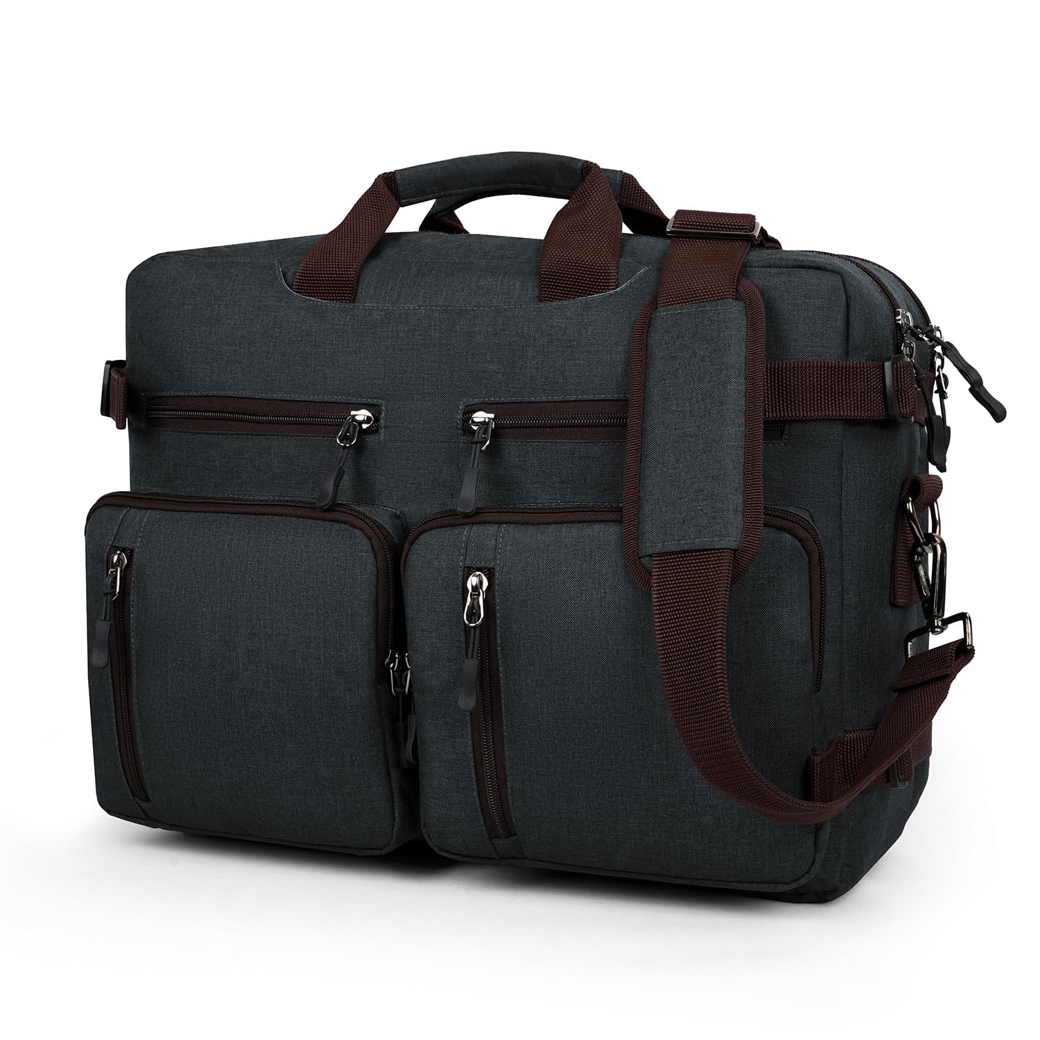 FATMUG Laptop Messenger Bag For Men -Convertible Large Backpack For Office And Travel -Oxford Fabric