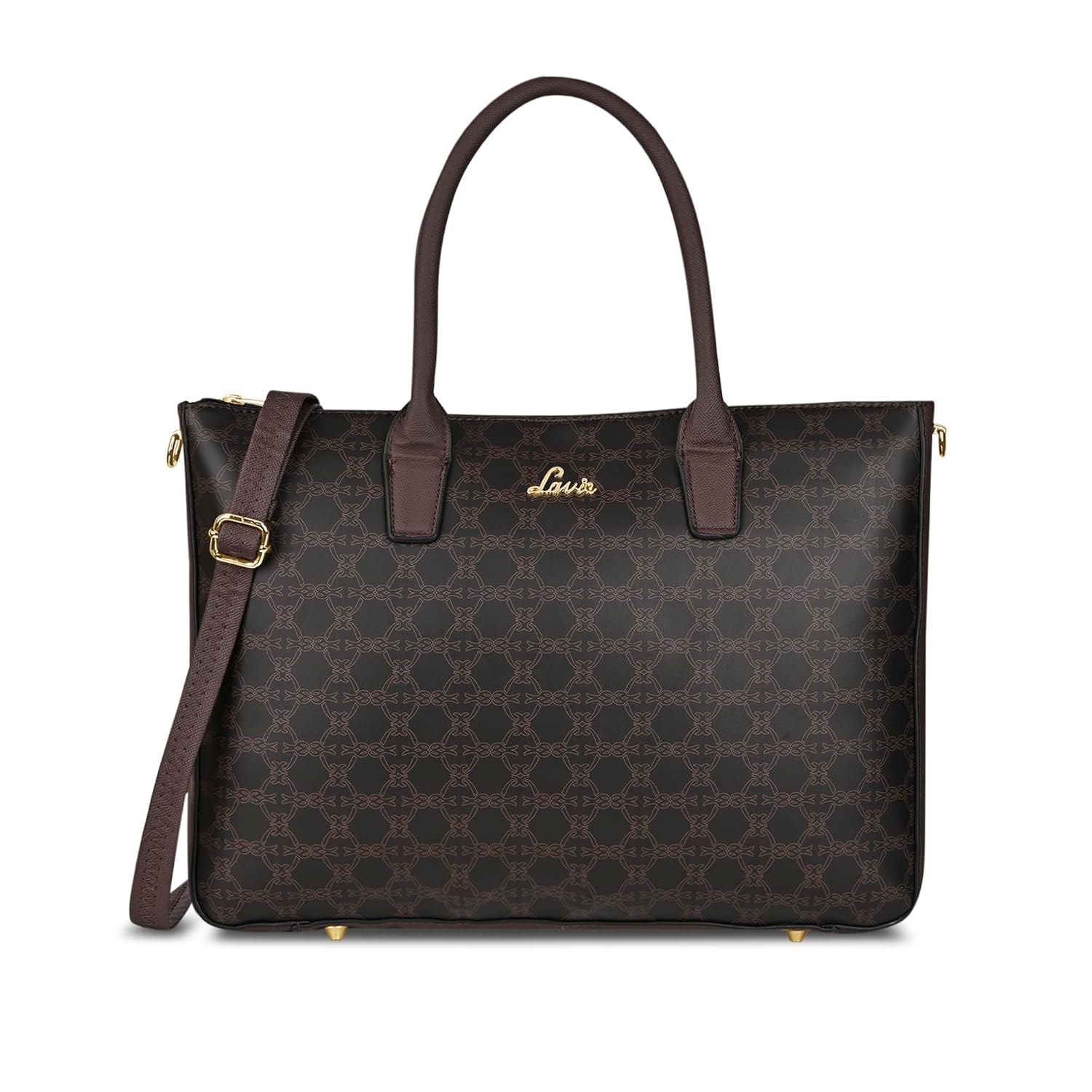 Lavie Women’s Monoprint Raily Plus Laptop Tote Handbag | Fits Upto 15 Inch Laptop | Laptop Bag for Work | Ladies purse | Stylish Shoulder Bag | Gift For Women