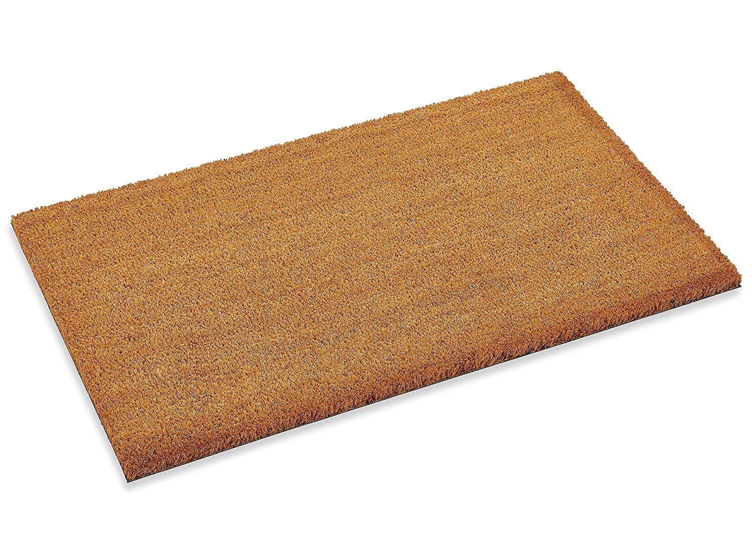 Onlymat Natural Coir Solid Brown Rectangular Door Mat, Waterproof, Low Profile All-Purpose Entryway Rug Quickdry with Anti-Slip Rubber Backing for Indoor and Outdoor Use (90cm x 40cm) Onlymat Natural Coir Solid Brown Rectangular Door Mat, Waterproof, Low Profile All-Purpose Entryway Rug Quickdry with Anti-Slip Rubber Backing for Indoor and Outdoor Use (90cm x 40cm)