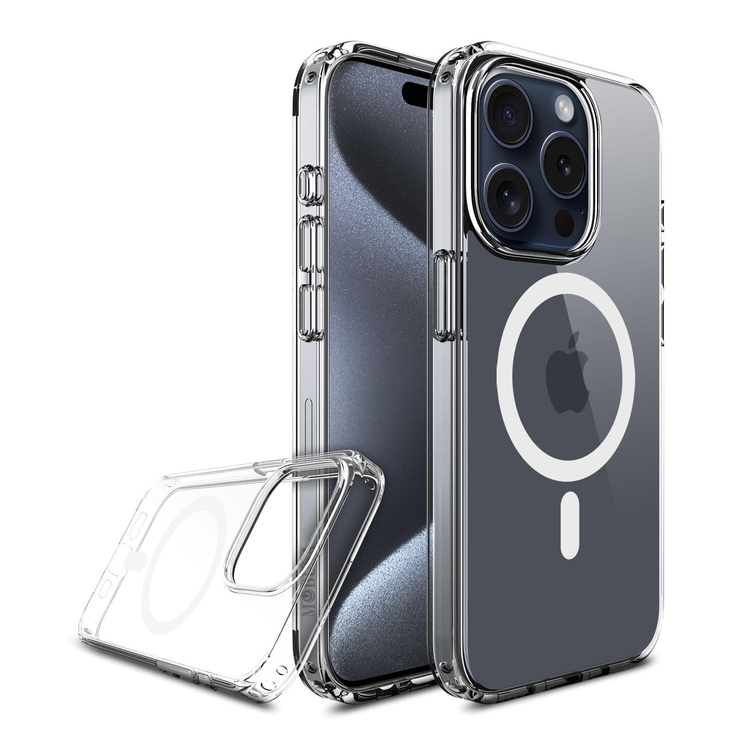 Premium Ultra Hybrid Clear Transparent Back Cover Case for iPhone 15 pro | Anti-Yellowing | Shockproof Magsafe Design | TPU Hard Clear Case | Scratch Resistant Cover Case | Protective Case.