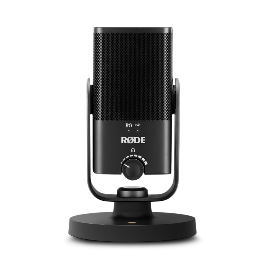 Rode NT-USB Mini Studio Quality USB Unidirectional Microphone for podcasting, Streaming, Musician, Gaming, Voice Over (Black)