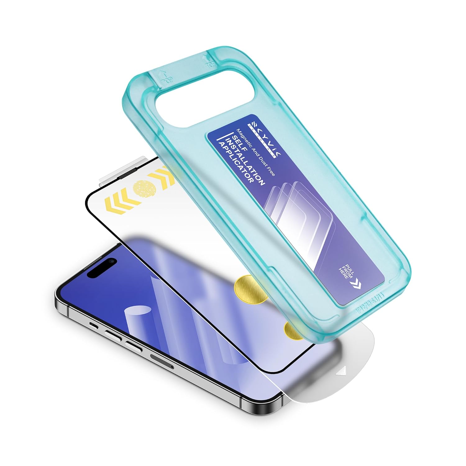 SKYVIK Firmm iPhone 15 Pro Max Auto Align Tempered Glass Screen Protector with Applicator-Set of 2