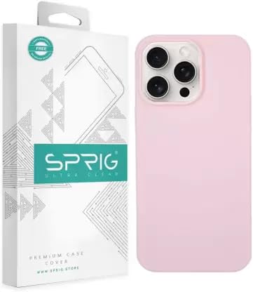 SPRIG Compatible with Apple iPhone 15 Pro TPU Basic Designer Back Case Cover with Camera Protection Drop Tested Shock Proof for Boys and Girls (Pink)