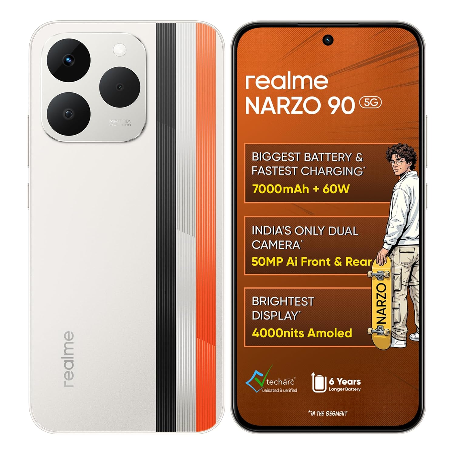 realme NARZO 90 5G (Victory Gold,8GB+128GB) | 7000mAh Biggest Battery | 60W Fastest Charging | 50MP Front & Rear AI Cameras | 4000nits Brightest Display | AI Assist | IP69 Dust & Water Resistance realme NARZO 90 5G (Victory Gold,8GB+128GB) | 7000mAh Biggest Battery | 60W Fastest Charging | 50MP Front & Rear AI Cameras | 4000nits Brightest Display | AI Assist | IP69 Dust & Water Resistance