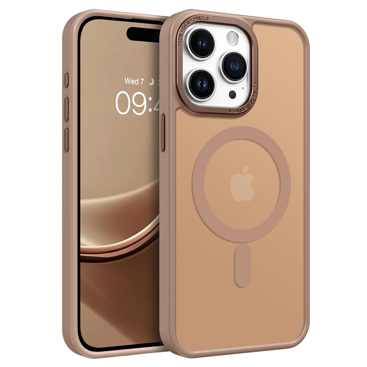 BENTOBEN Hybrid Matte Case for iPhone 15 Pro Max, Military Grade Shockproof Drop Protection, Frosted Translucent Back Cover for iPhone 15 Pro Max, Anti-Fingerprint, Anti-Scratch, Brown