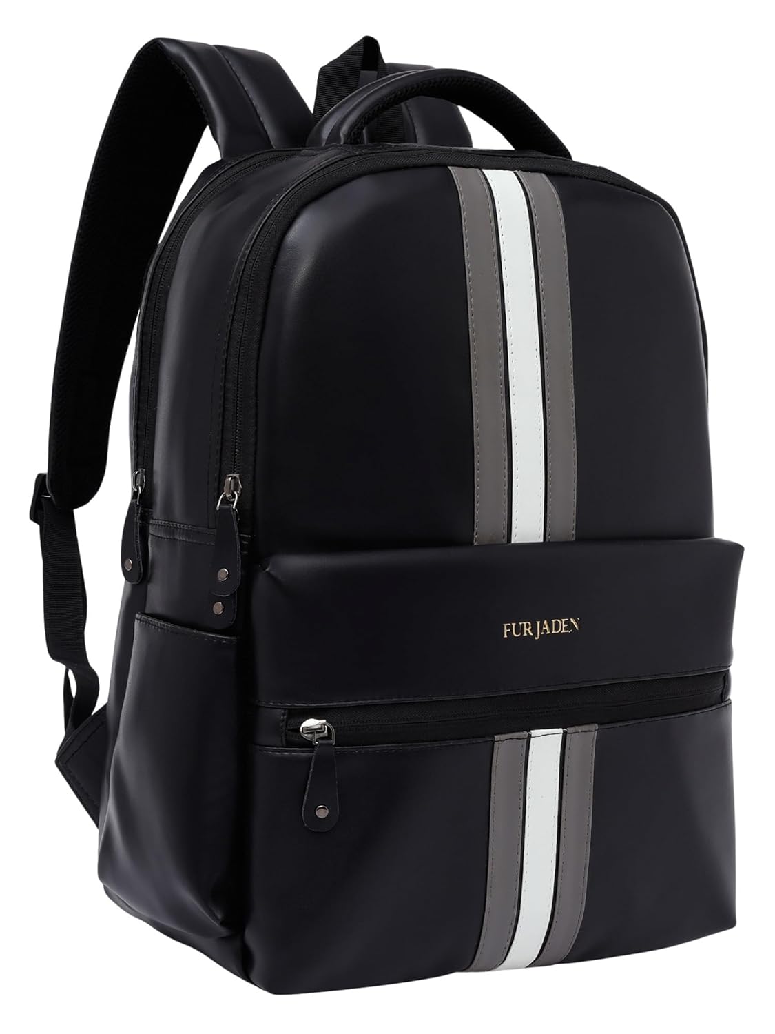 FUR JADEN 15.6 Inch Laptop Backpack I Premium & Durable Vegan Leather I Anti-Theft Pocket I Breathable Air-Mesh I 30L Storage Volume I Men Women I Work Professional & Casual Use