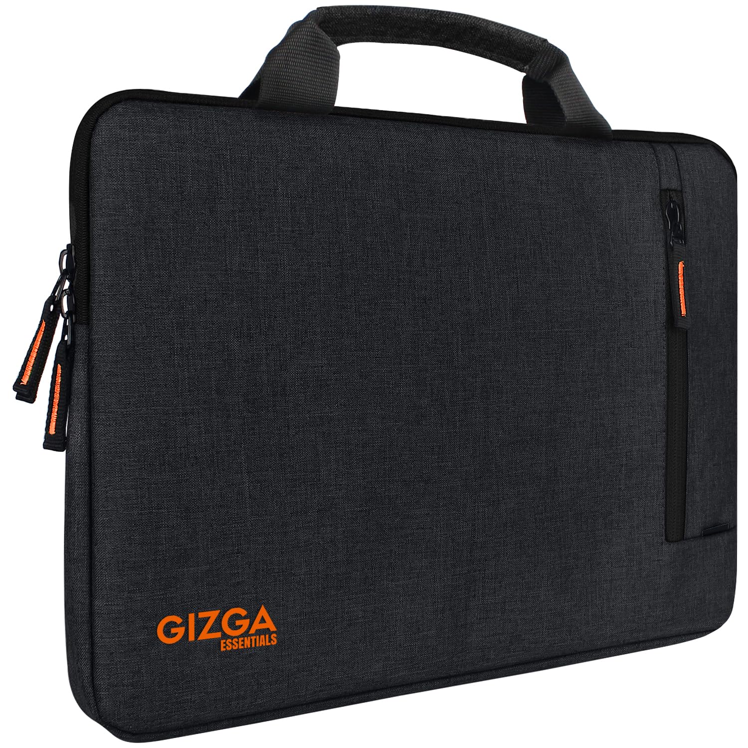 GIZGA Essentials Laptop Bag Sleeve Case Cover Pouch for 15.6 Inch Laptop for Men & Women, Padded Laptop Compartment, Free Accessories Pouch, Premium Zipper Closure, Water Repellent Nylon Fabric-Grey