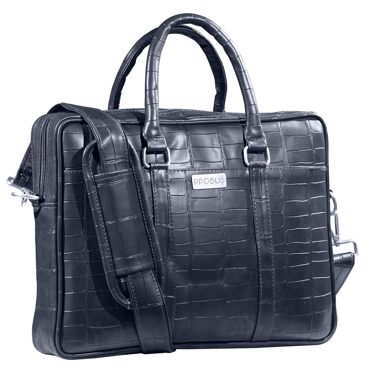 Probus Urbanite 13.3″ 14″ 15.6″ Laptop Messenger Sleeve: Classic Vegan Leather Carryall