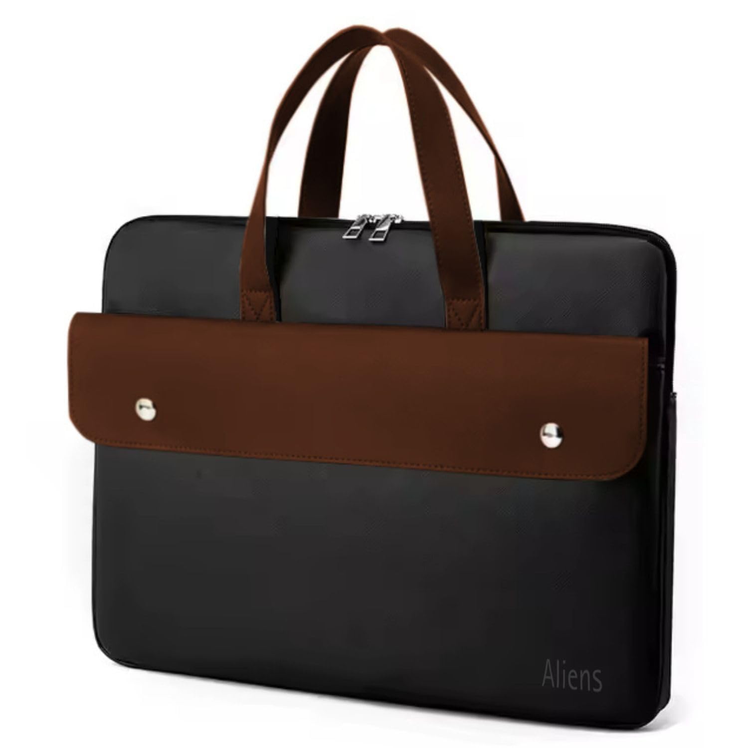 Aliens 13.3″ Premium Vegan Leather Laptop Sleeve/Case Cover Bag, Padded Laptop Compartment Office Handbag for MacBook air/pro, Dell, Lenovo, Acer, Asus, Notebook, Tablet, ipad-BLK