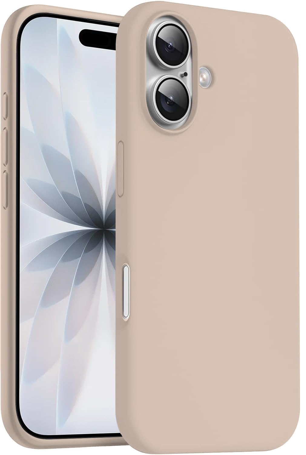 DIZORO Compatible with iPhone 17 Case 6.3, Slim Liquid Silicone 3 Layers Full Covered Soft Gel Rubber Phone Cases Protective Back Cover 6.3 Inch – Desert