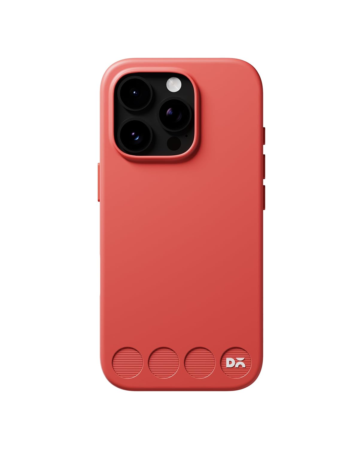 DailyObjects iPhone 16 Pro Stack Classic Magnetic Case Cover | Compatible with Magsafe | Camera & Body Protection | Shock/Scratch Proof| Dual Hybrid Protection | Wireless Charging – Coral Red