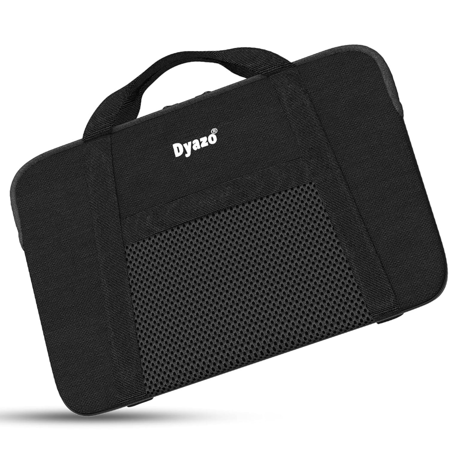 Dyazo 13.3 Inch Laptop Sleeve Bag | Padded Sleeve with Front Mesh Pocket & Handle | Sleeve Case Compatible for MacBook Pro/Air 13 M2 M1, HP, Dell, ASUS, Acer and Lenovo (Black)