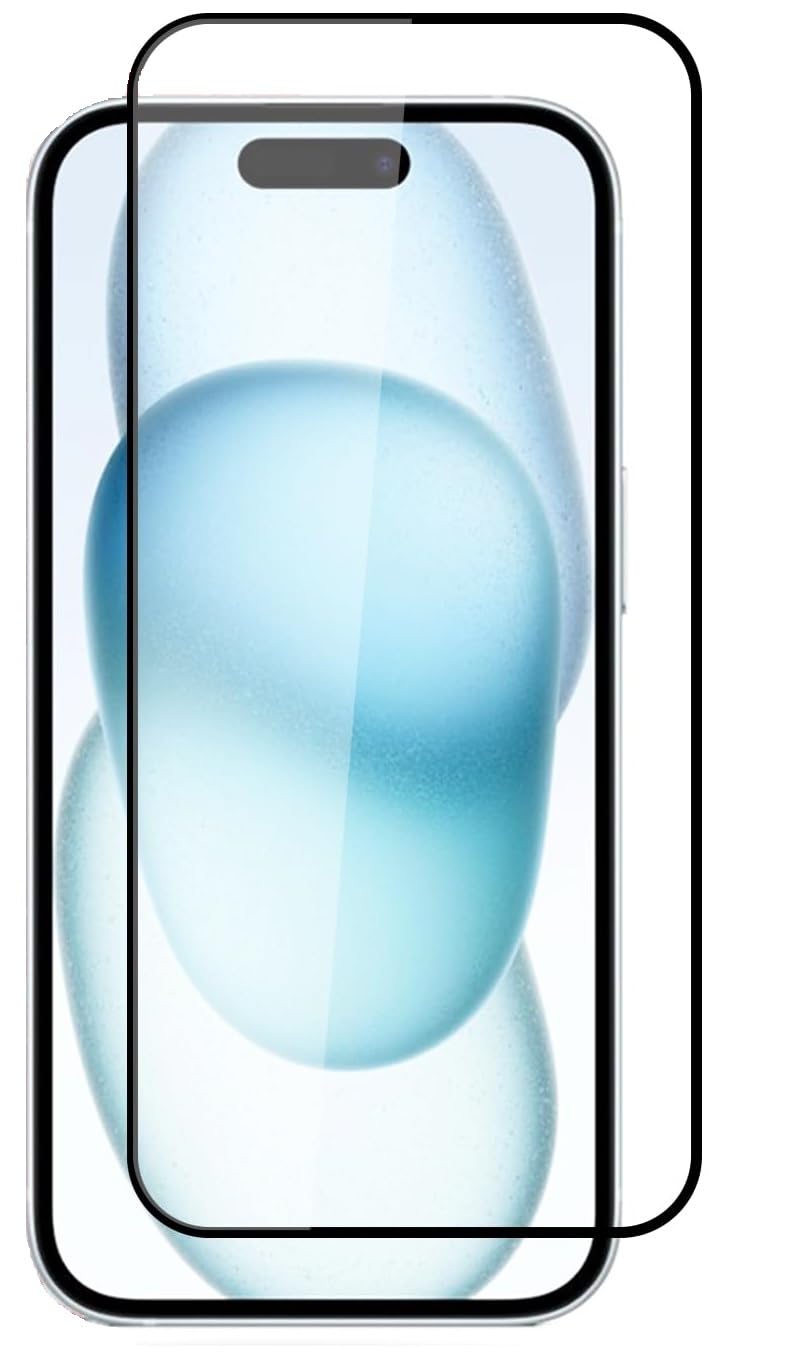 JGD PRODUCTS for iPhone 15, iPhone 15 pro Tempered glass with Full Edge Protection and Easy Installation Kit