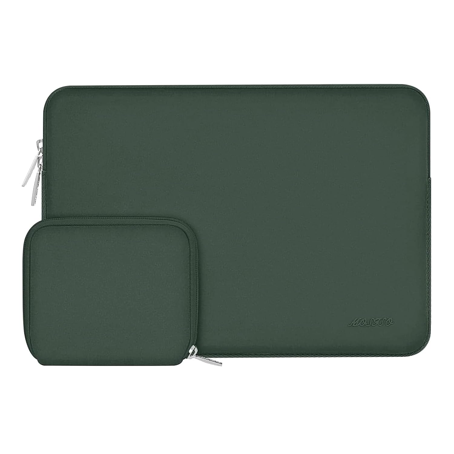 MOSISO Laptop Case 16 inch, 15-15.6 inch Laptop Sleeve Bag Compatible with MacBook Pro 16 inch, HP, Acer, Dell, Lenovo, ASUS Notebook, Neoprene Computer Sleeve Bag with Small Case,Midnight Green