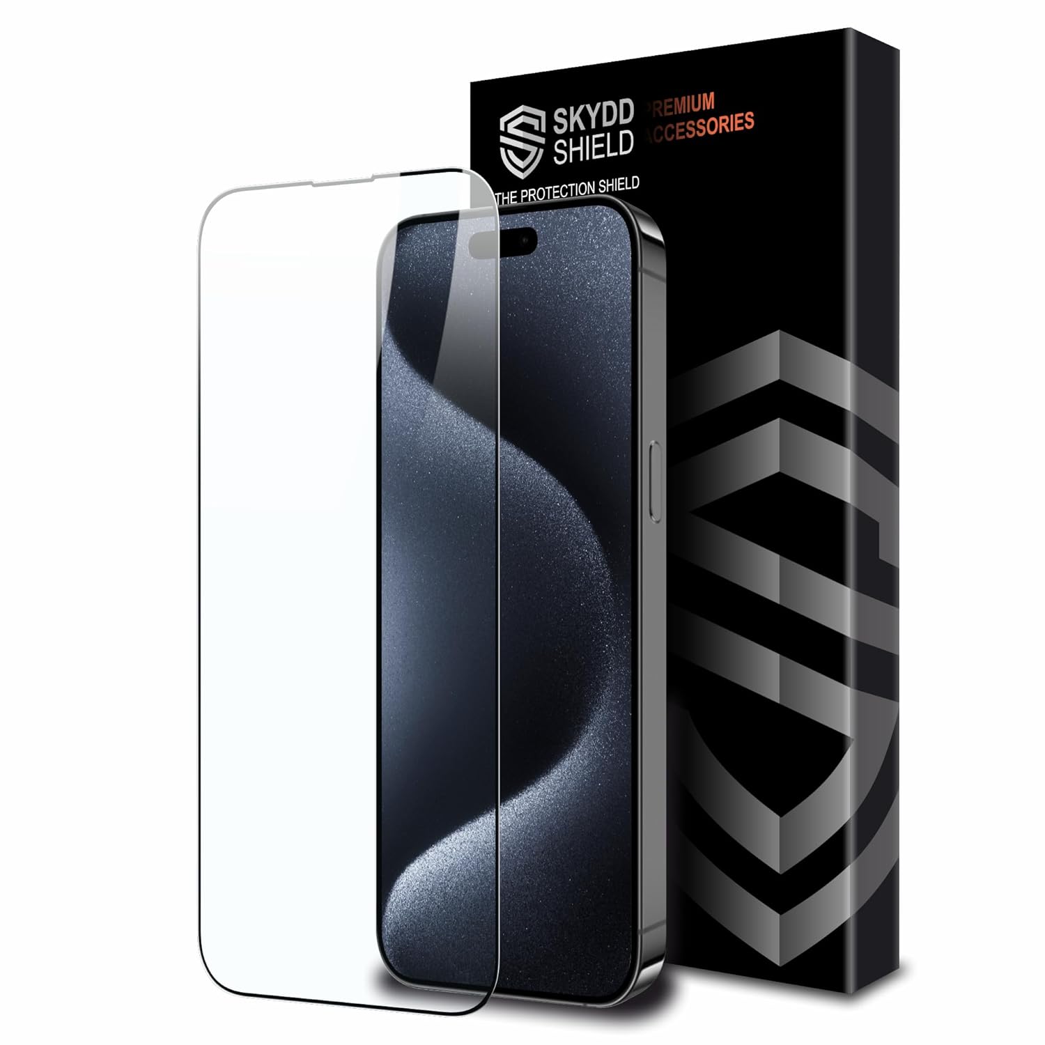 Military-Grade Gorilla Tempered Glass For iPhone 15 Pro (6.1 Inch) With Installation Kit | Edge to Edge Coverage | Black