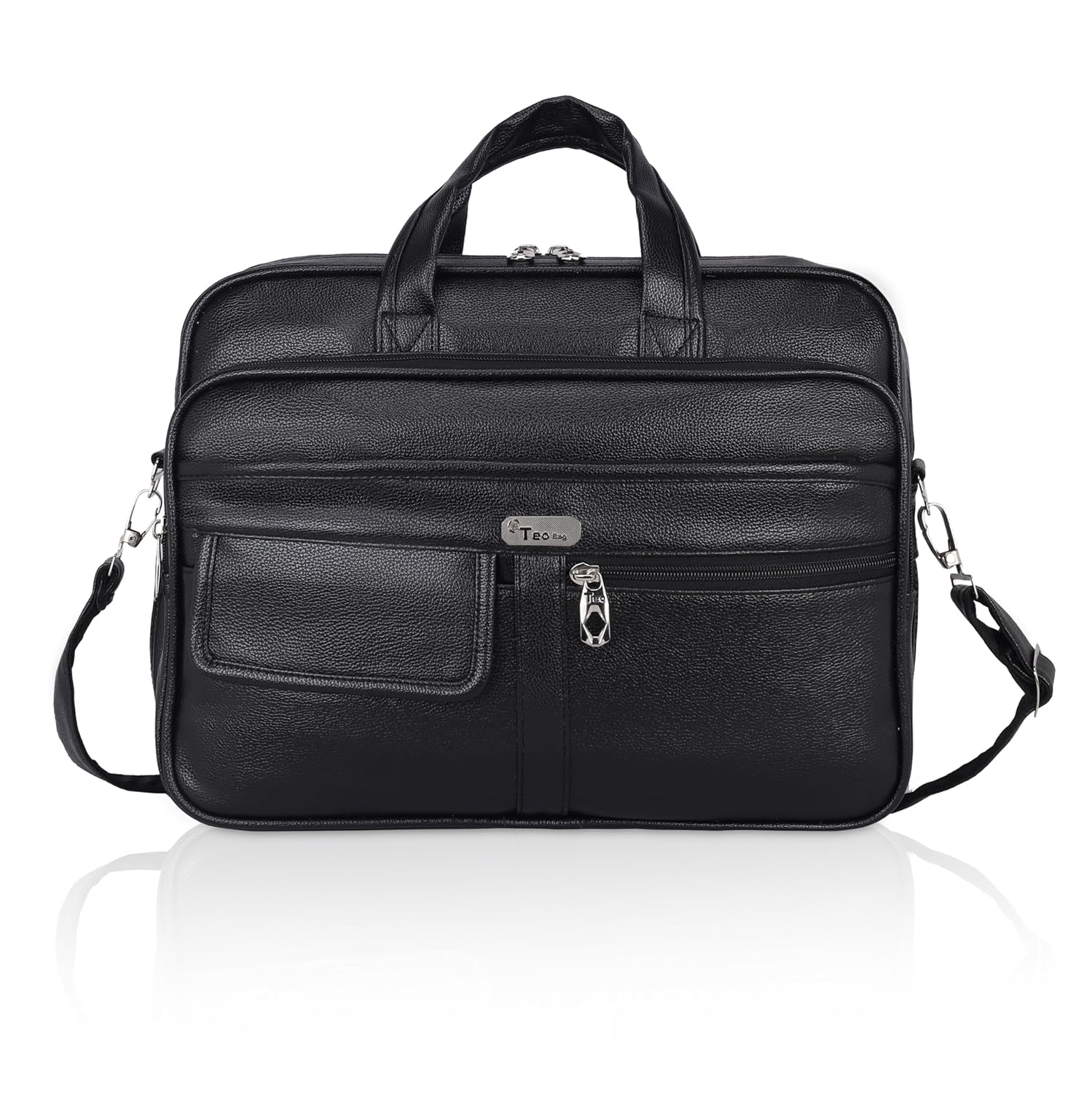Synthetic Leather Elegant messenger bag Office Bag Briefcase for up to 16Inch Laptops/Tablet for men and women with multiple compartments and expandable bottom