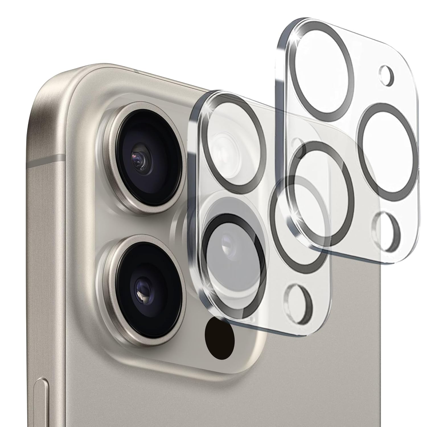 Tempered Glass 2 Pack Compatible with Iphone 15 Pro Camera Lens Protector/Iphone 16 Pro, 15 Pro Max, Iphone 16 Pro Max Camera Lens Protector, Camera Protector 15 Pro, 16 Pro, 16 Pro Max