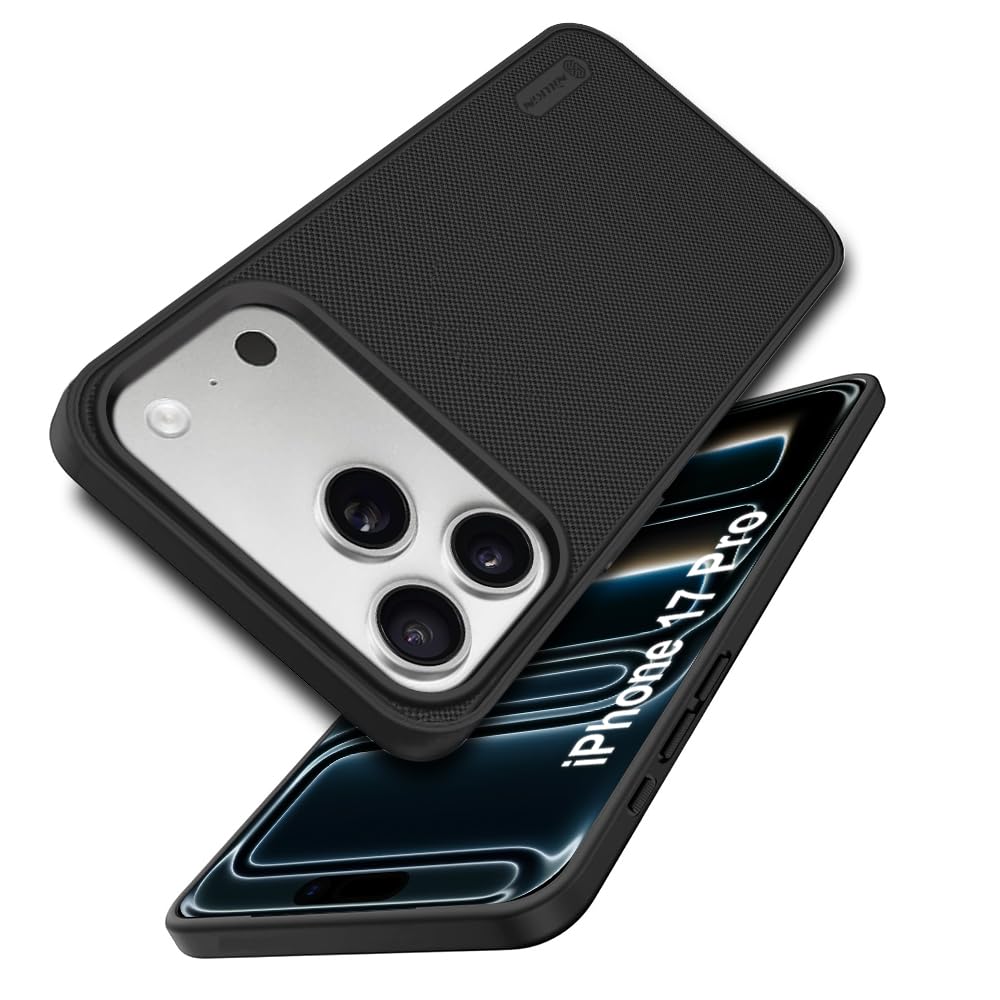 TOUCCH Liquid Silicone Case Cover for iPhone 17 Pro| Shock Proof Design & 360 Degree Protection| Premium Soft Black Cover for iPhone 17 Pro | Silicone Sand Blast – Black