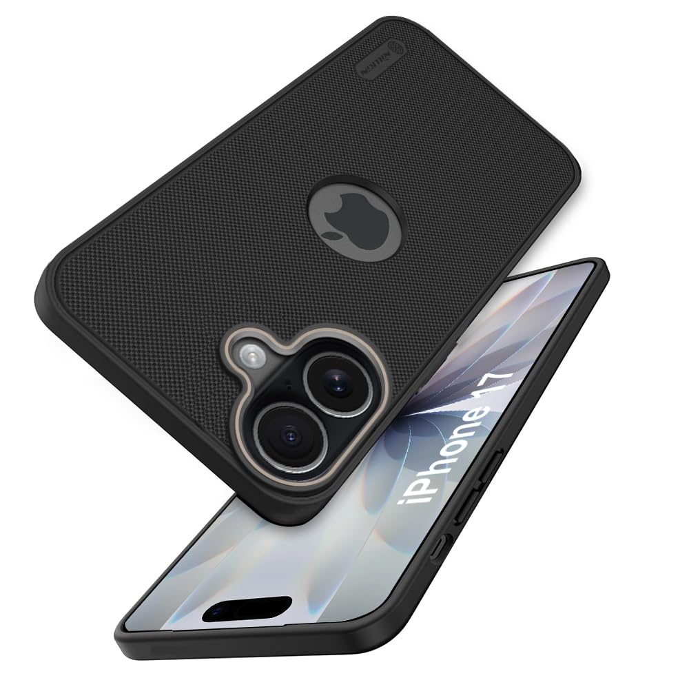 TOUCCH Liquid Silicone Case Cover for iPhone 17| Shock Proof Design & 360 Degree Protection| Premium Soft Black Cover for iPhone 17 | Silicone Sand Blast – Black