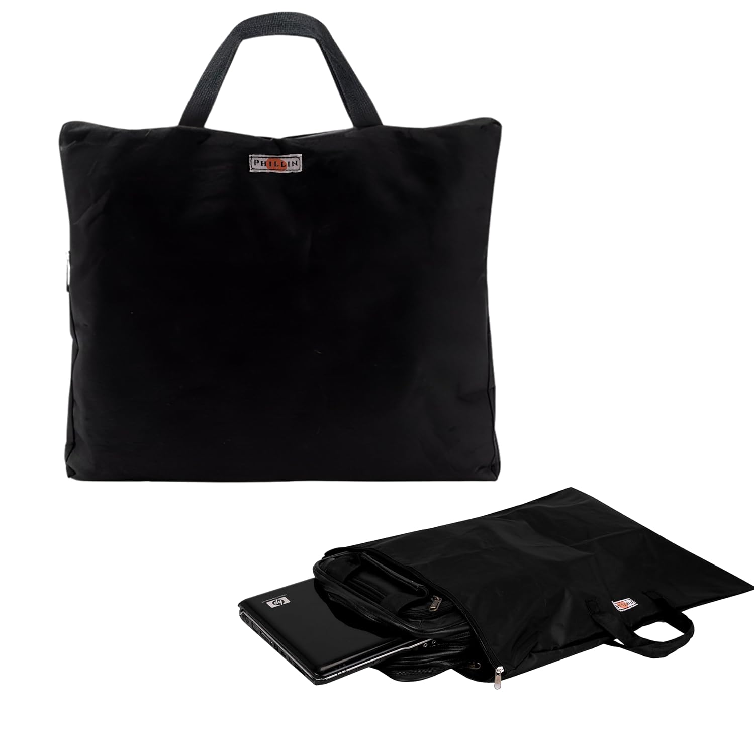 Waterproof Rain Cover for Laptop Messenger Bag with Side Zipper Closure – Durable and Waterproof Rain Office Bag Protective Case Size up to 15 Inches (Black)