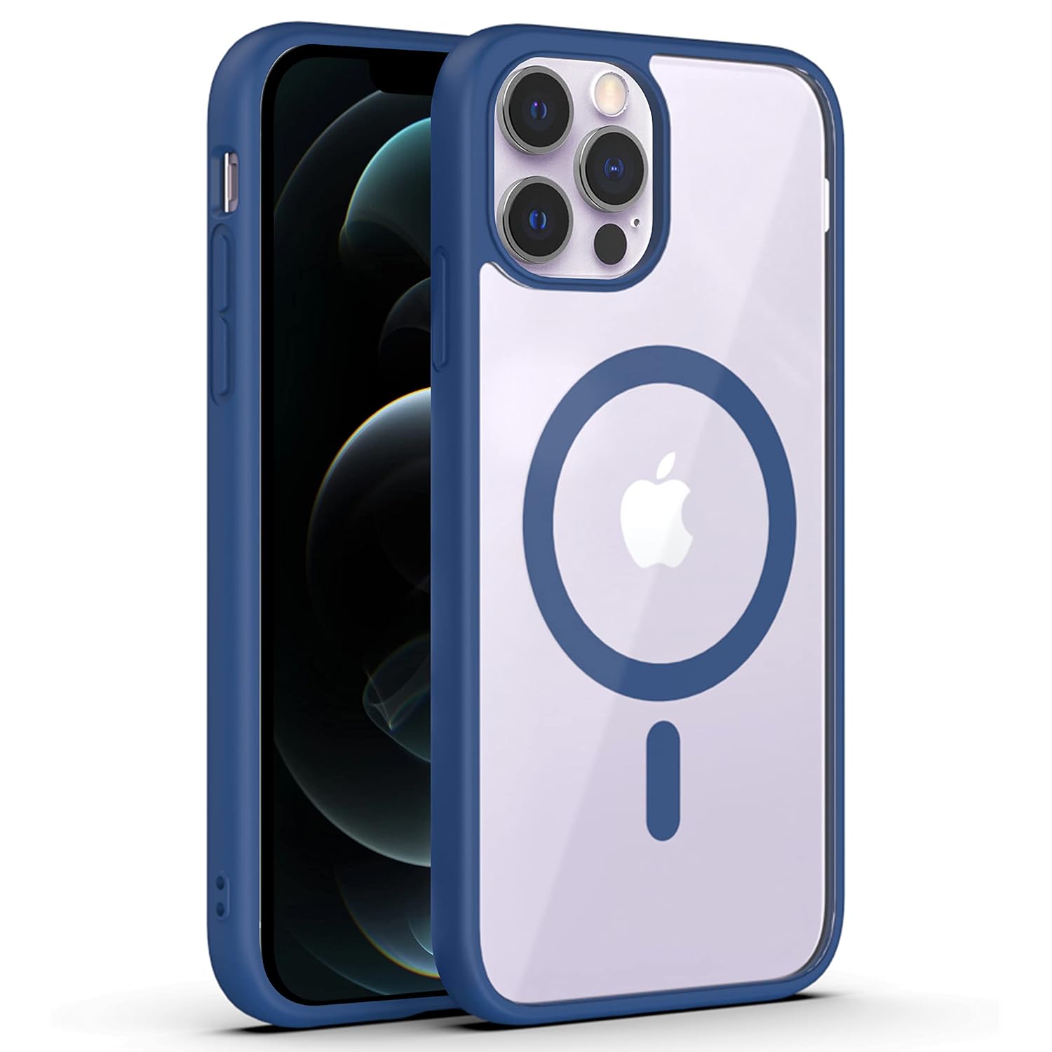 amazon basics Back Case Cover For Iphone 12 Pro Max (Thermoplastic Polyurethane_Navy Blue)