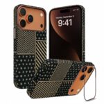 AIBEX Aramid Fiber Mag-Saf Case Compatible for iPhone 17 Pro | Slim Protective Back Cover with Built-in Magnets | Wireless Charging Support | Camera Ring Stand | Shockproof with Air Guard Corners