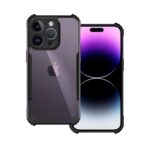 Amazon Brand – Solimo 360 Degree Protection Black Border Back Cover for iPhone 14 Pro Max – Black