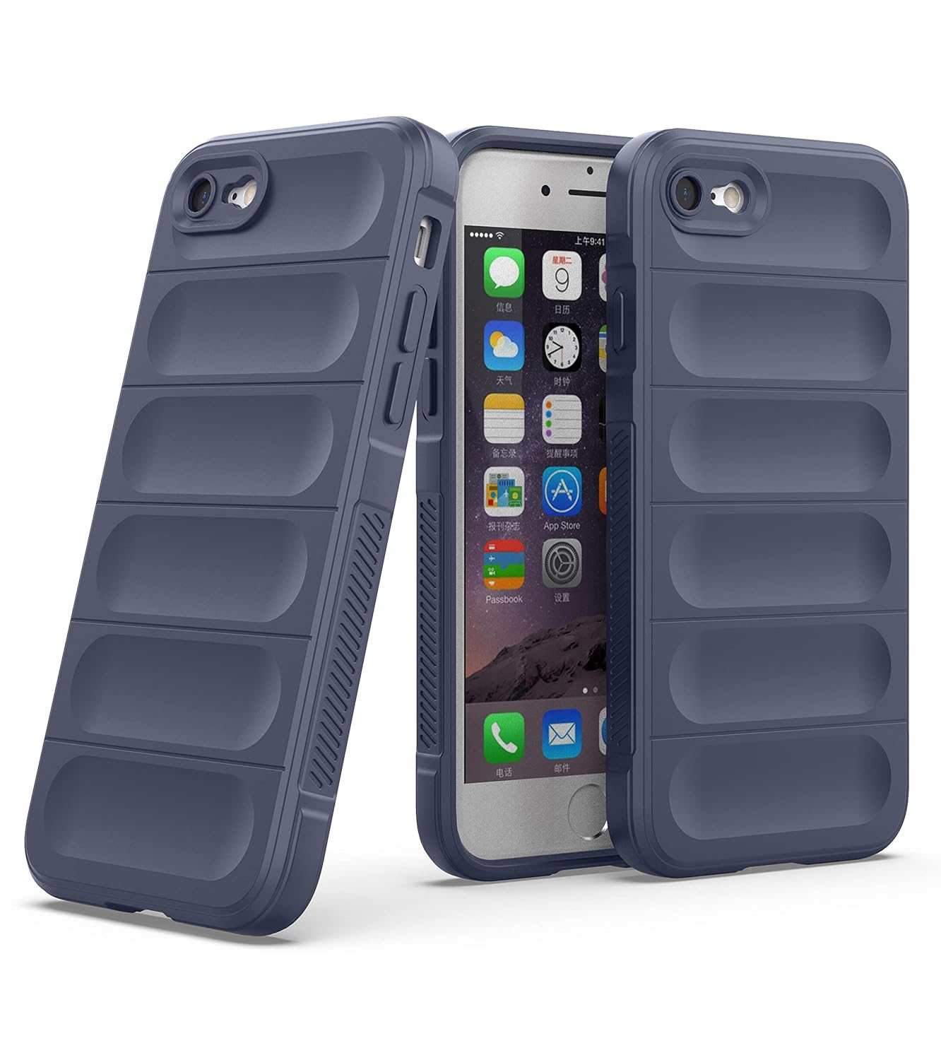 Amazon Brand – Solimo Mobile Cover for iPhone 7 / iPhone 8 / iPhone Se 2020 | Compatible for iPhone 7 / iPhone 8 / iPhone Se 2020 Back Cover | Liquid Silicon Magic Case with Camera Protection|Sapphire