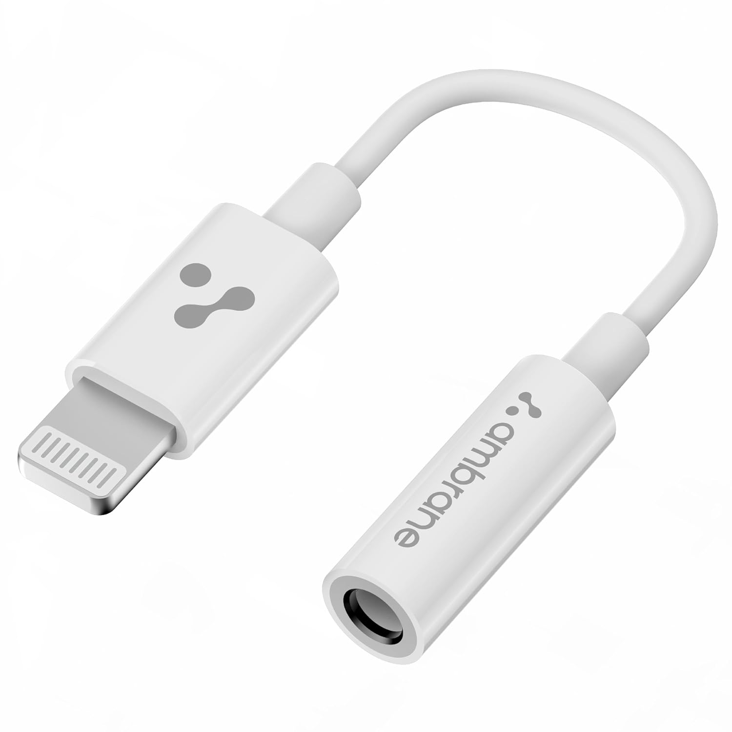 Ambrane Lightning to 3.5mm Audio Earphones Jack Adapter | AUX Cable, Port Converter for iPhone 14, 13, 12, 11, X, XS, 8, 7, 6S, SE, iPod, iPad | Headphone & Car Stereo Connector | White (AOTG-LX1) Ambrane Lightning to 3.5mm Audio Earphones Jack Adapter | AUX Cable, Port Converter for iPhone 14, 13, 12, 11, X, XS, 8, 7, 6S, SE, iPod, iPad | Headphone & Car Stereo Connector | White (AOTG-LX1)
