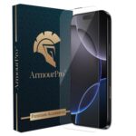 ArmourPro Military-Grade Gorilla Borderless Tempered Glass for iPhone 16 and iPhone 15 (6.1 Inches) with Installation Kit | Anti Dust Mesh Filter, Shatterproof, Full Screen Coverage, Pack of 1