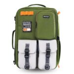 CarryPro 30L Travel Duffle Backpack, 15.6” Laptop Compatible Travel Bag, Bag with 180° Easy Access, Raincover, Sling Belt & 5 Bonus Velcro Stickers, Water-Resistant, 2-Year Warranty