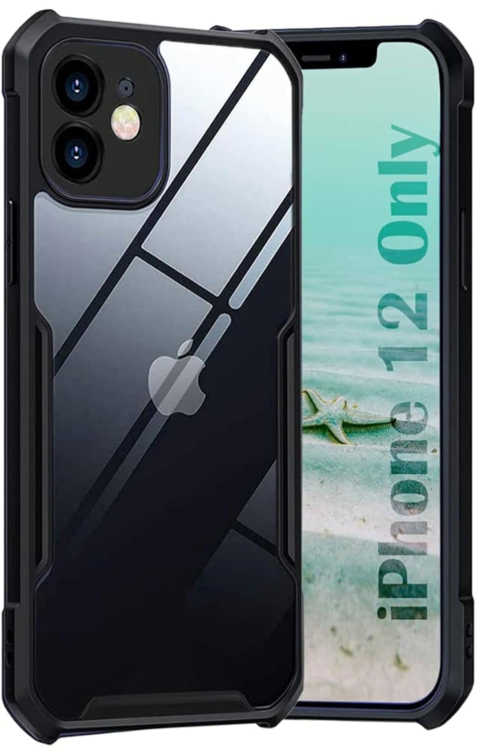 CaseGarrage Non-Yellowing Clear Case for Apple iPhone 12 | Transparent Shockproof Slim Fit Back Cover with Camera Protection | Hard PC + Soft TPU (18226) CaseGarrage Non-Yellowing Clear Case for Apple iPhone 12 | Transparent Shockproof Slim Fit Back Cover with Camera Protection | Hard PC + Soft TPU (18226)