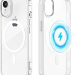 CaseLord Back Cover for iPhone XR | MagSafe Compatible | Shockproof Transparent Case | Slim & Protective Bumper Cover | Anti-Scratch, Wireless Charging Support (White Edges-23226)