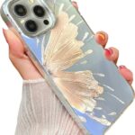 DIZORO iPhone 15 Pro Max Case,Compatible with MagSafe, Non Yellow Military-Grade Drop Protection & Hard PC Back Cover Slim Transparent Anti-Scratch Shockproof Phone Case (Gold.)