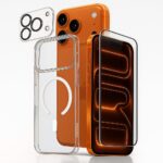 MOOSH Pure Screen Protector for iPhone 17 Pro Max 6.9” + Camera Lens Protector + MagSafe Phone Case| Military Grade Drop Protection 9H Tempered Glass FHD Clarity | Protective Phone Cover | Combo Pack