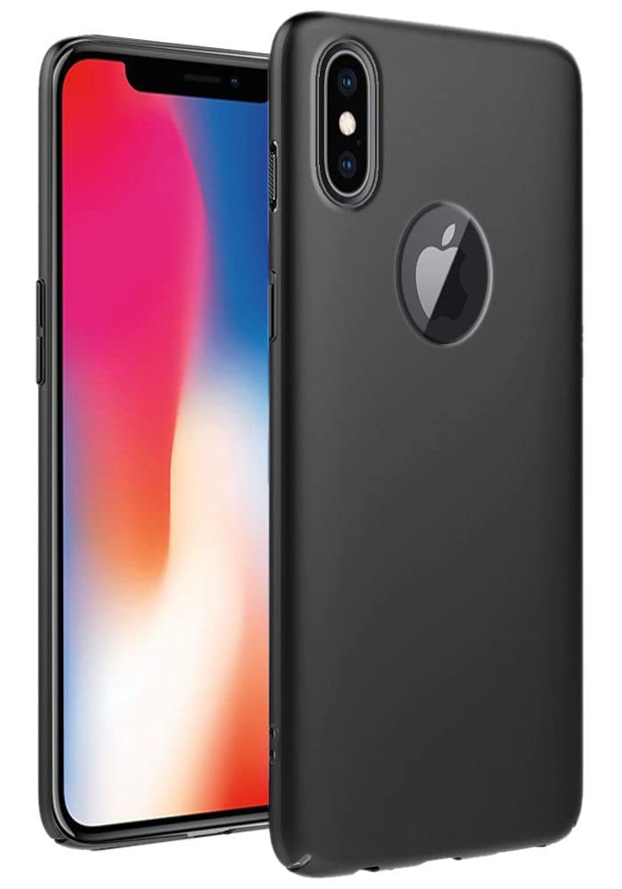MobiSpif Back Cover for Apple iPhone X – Shockproof, Slim Fit, Matte Finish, Durable Protective Mobile Case, Precise Cutouts for Camera & Ports, Black (020825)