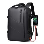 PALAY® Laptop Bags for Men Office Use Black Large Capacity Backpack Bag for Man with USB Charging Port Expandable Carry on Weekender Daypack Laptop Water-Resistant Business Rucksack