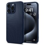 Spigen Liquid Air Back Cover Case for iPhone 15 Pro, Durable Protection, Air Cushion Technology – TPU | Navy Blue