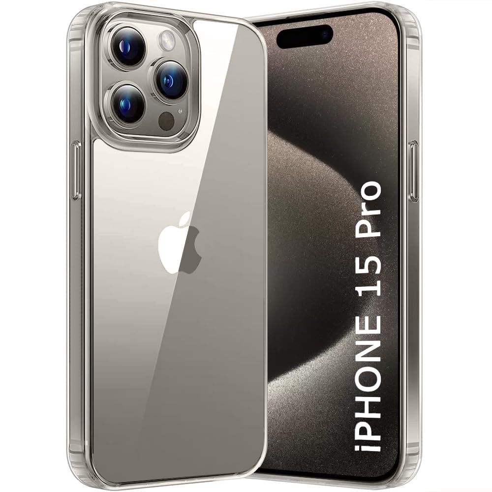 Ultra-Hybrid Crystal Clear Back Case Cover Compatible with iPhone 16 | Shockproof Design | Camera Protection Bump | Hard Clear Back | Bumper Case Cover (PC & TPU, Transparent)