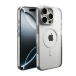 CaseLord Back Cover for iPhone 14 Pro Max | MagSafe Compatible | Shockproof Transparent Case | Slim & Protective Bumper Cover | Anti-Scratch, Wireless Charging Support (White Edges-23226)