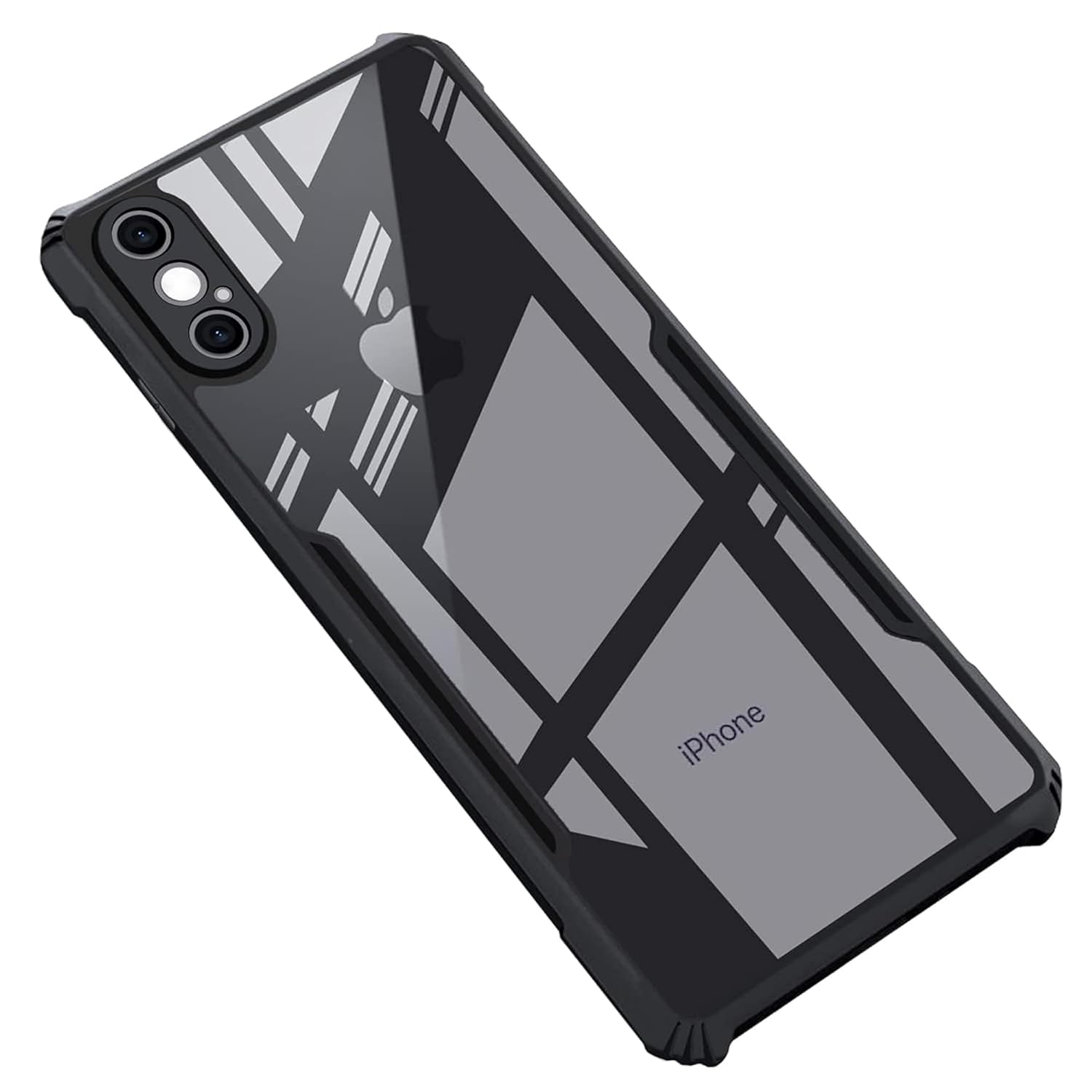 CaseNect Non-Yellowing Transparent Case for iPhone Xs Max | Clear Slim Fit Shockproof Back Cover (03426)
