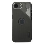 NIUKIN Frosted Shield Pro Soft Back Case for iPhone 17e | Camera Ring | Shockproof Scratchproof Cover | Black