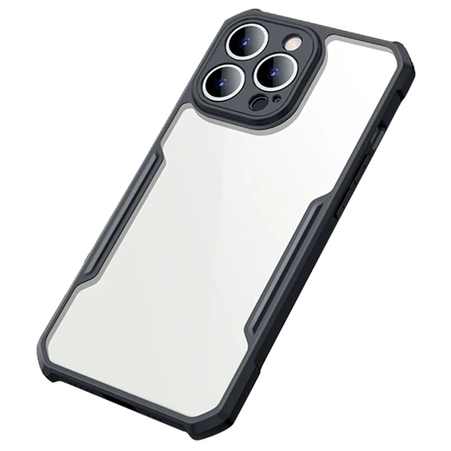 PhoneArmor Non-Yellowing Clear Case for iPhone 13 Pro Max | Transparent Shockproof Slim Fit Back Cover with Camera Protection | Hard PC + Soft TPU (13326)